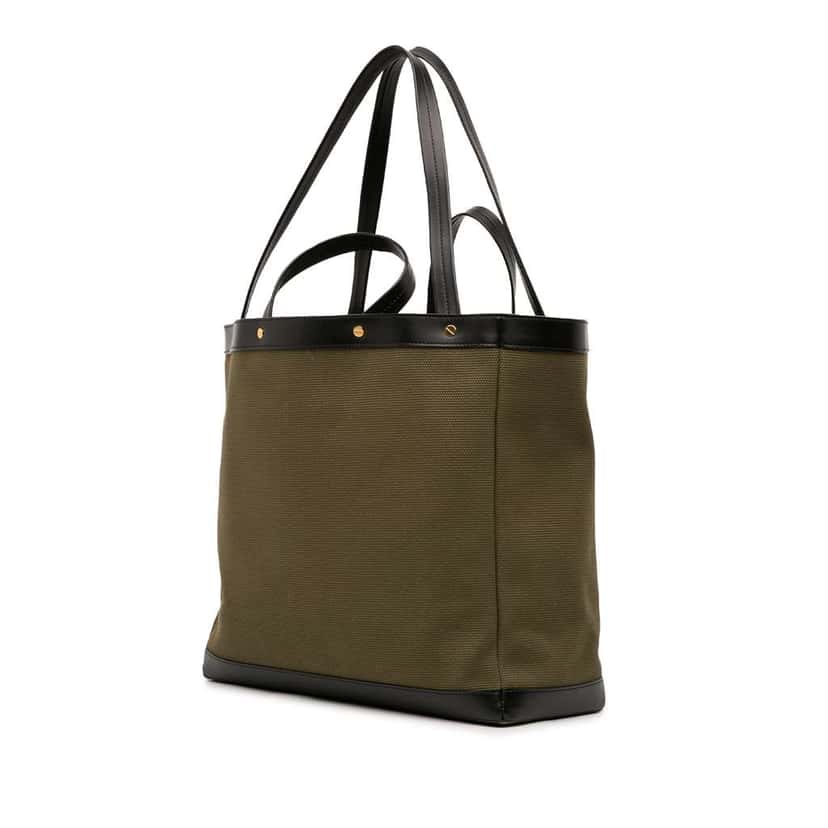 Tom Ford Medium Canvas T Screw Tote Brown Canvas Very good condition - Back View