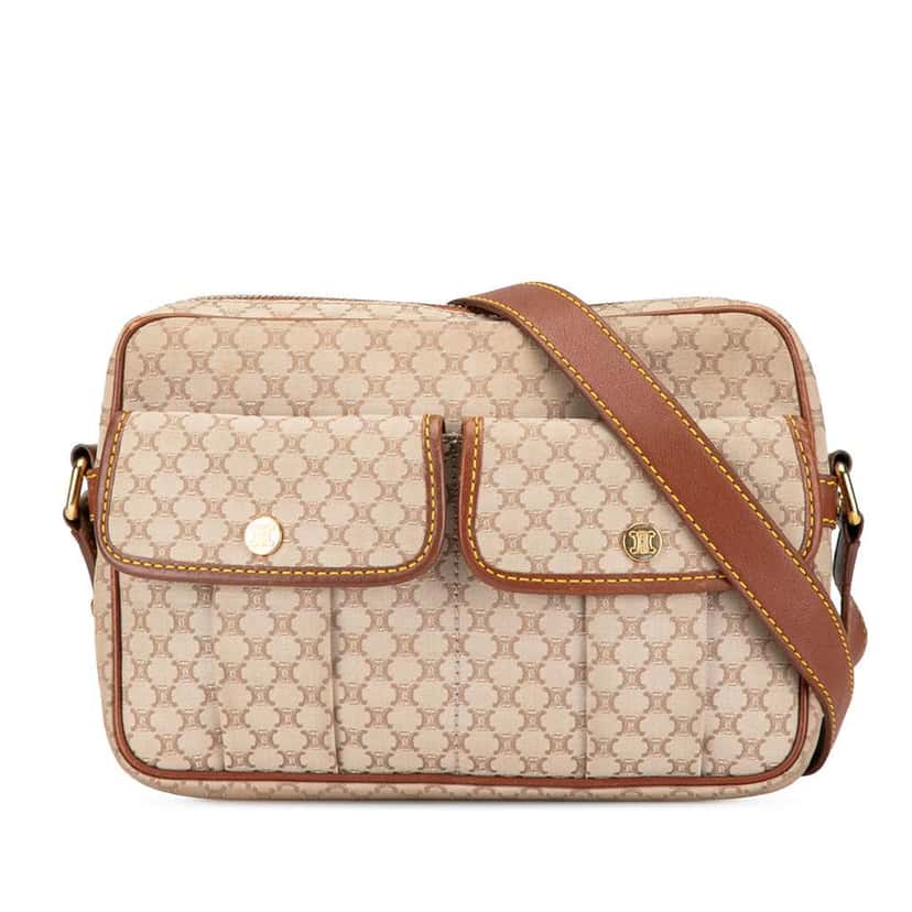 Celine Macadam Canvas Crossbody Brown Canvas Good condition - Front View