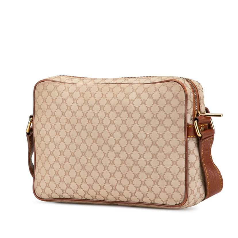 Celine Macadam Canvas Crossbody Brown Canvas Good condition - Back View