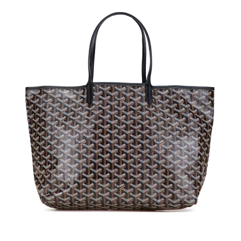 Goyard Goyardine Saint Louis PM Black Canvas Good condition - Front View
