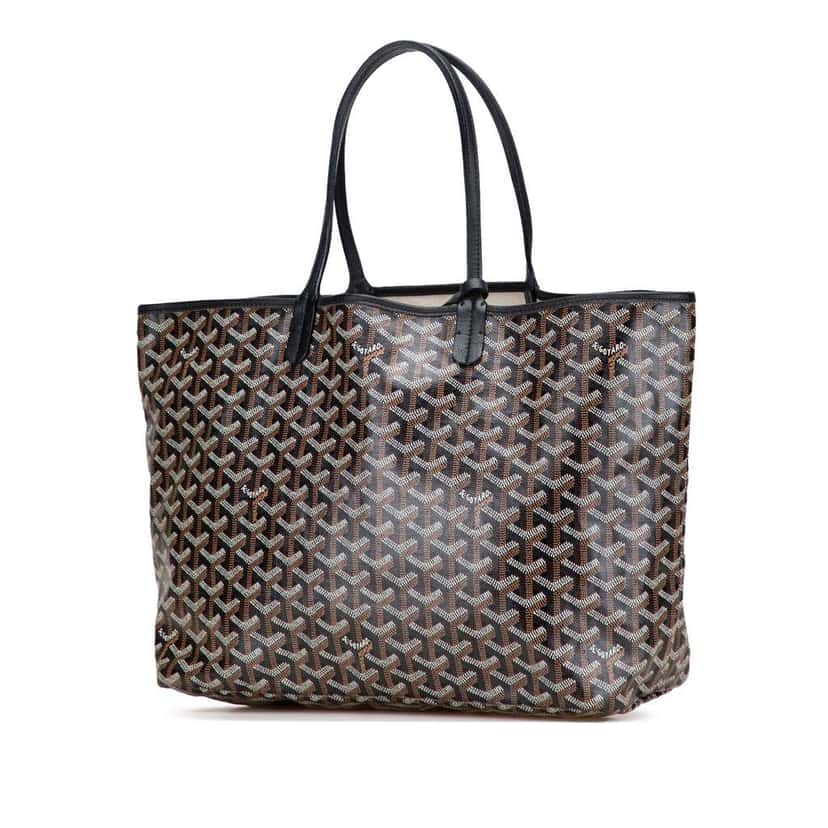 Goyard Goyardine Saint Louis PM Black Canvas Good condition - Back View