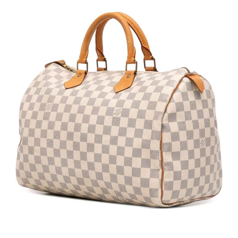 Louis Vuitton Damier Azur Speedy 35 White Good condition - Back View