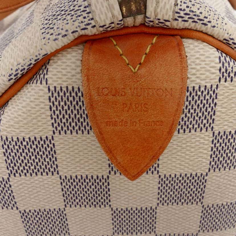 Louis Vuitton Damier Azur Speedy 35 White Good condition - Box View