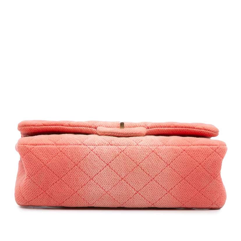 Chanel Reissue 2.55 Quilted Denim Ombre Double Flap 225 Orange Denim Good condition - Inside View