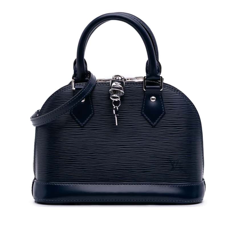 Louis Vuitton Epi Alma BB Blue Leather Good condition - Front View