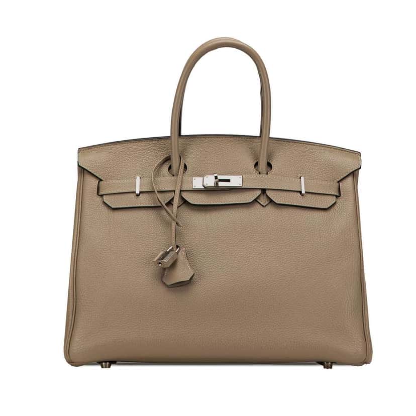 Hermès Togo Birkin Retourne 35 Brown Leather Good condition - Front View