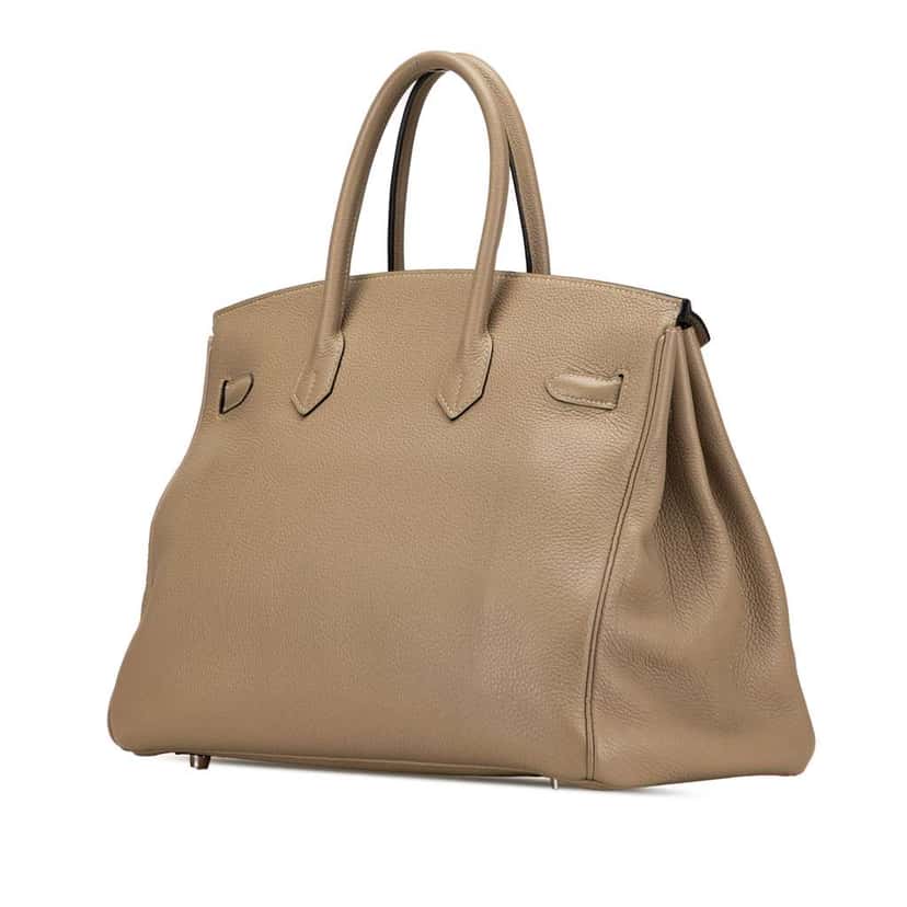 Hermès Togo Birkin Retourne 35 Brown Leather Good condition - Back View