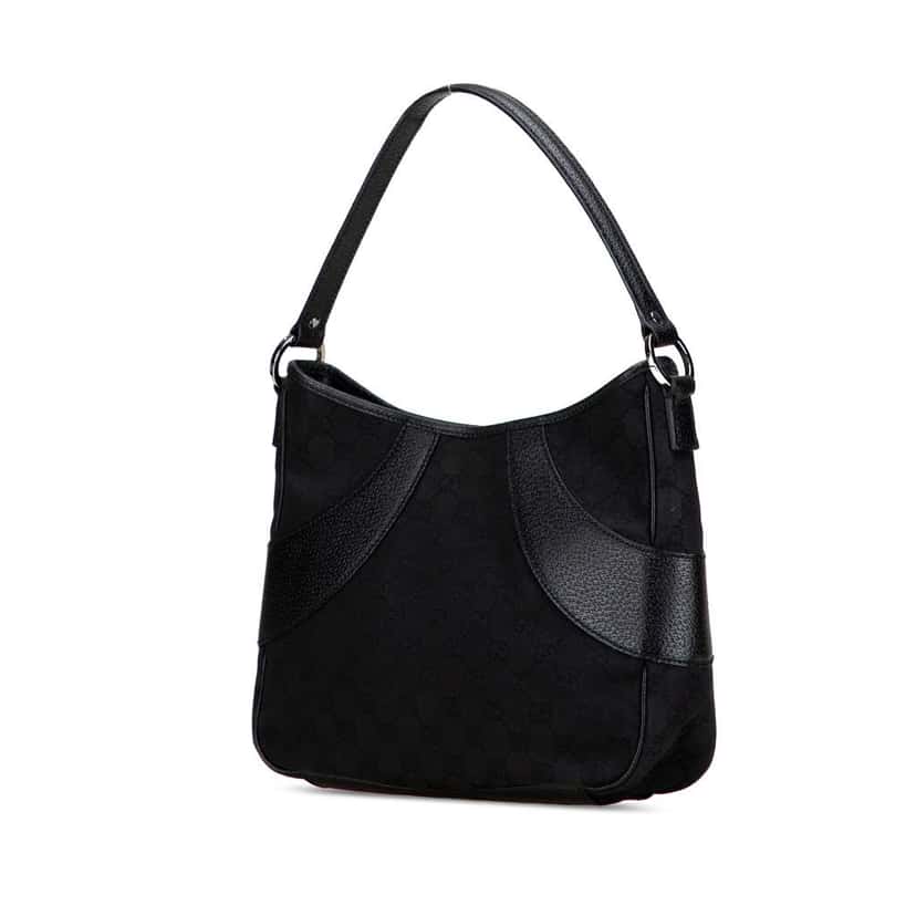 Gucci GG Canvas Shoulder Bag Black Canvas Good condition - Back View