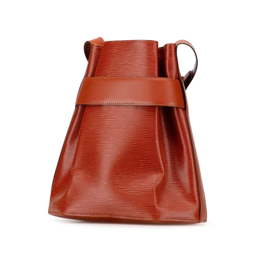 Louis Vuitton Epi Sac D Epaule PM Brown Leather Good condition - Back View