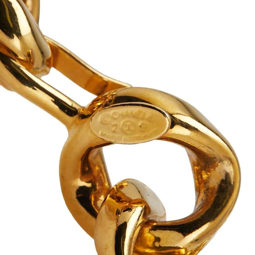Chanel Gold Plated CC Pendant Chain Necklace Gold Metal Good condition - Inside View