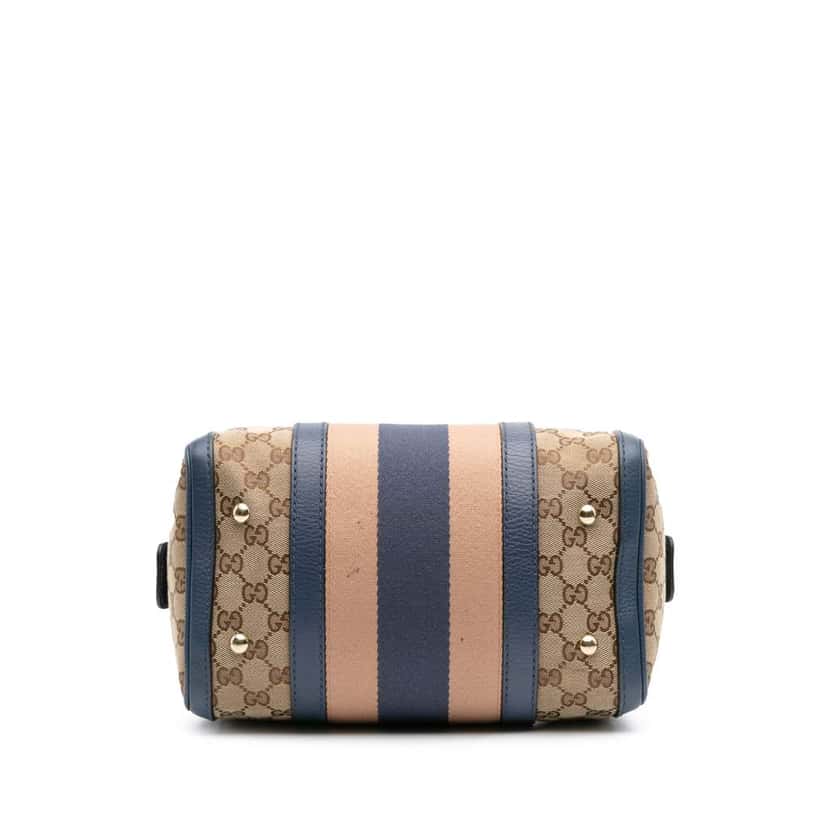 Gucci Small GG Canvas Web Joy Boston Bag Brown Canvas Good condition - Inside View