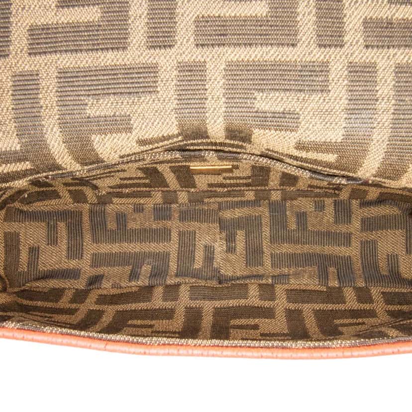 Fendi Mini Zucca Canvas 1974 Roma Amor Baguette Crossbody Brown Canvas Good condition - Model View
