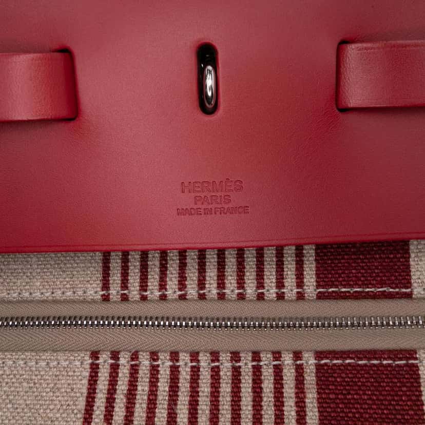 Hermès Toile H Vibration and Vache Hunter Herbag Zip Cabin Retourne 50 Brown Canvas Good condition - Box View