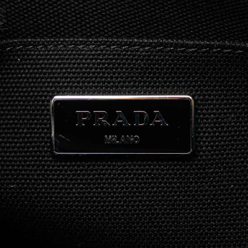 Prada Canvas Camouflage Canapa Logo Satchel Blue Canvas Good condition - Box View