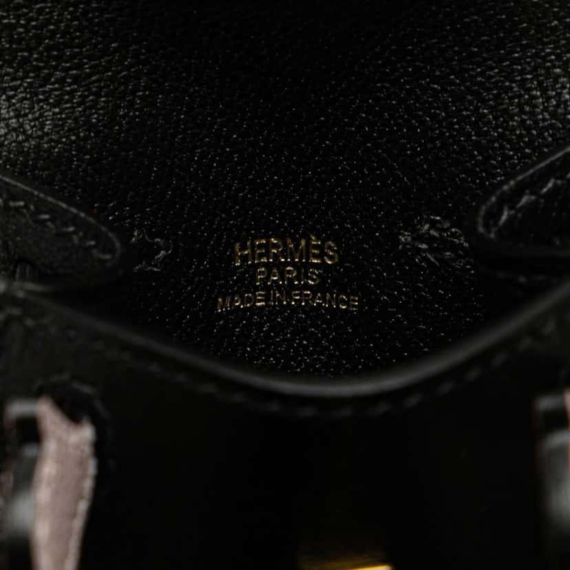 Hermès Swift Kelly Doll Bag Charm Black Leather Good condition - Box View