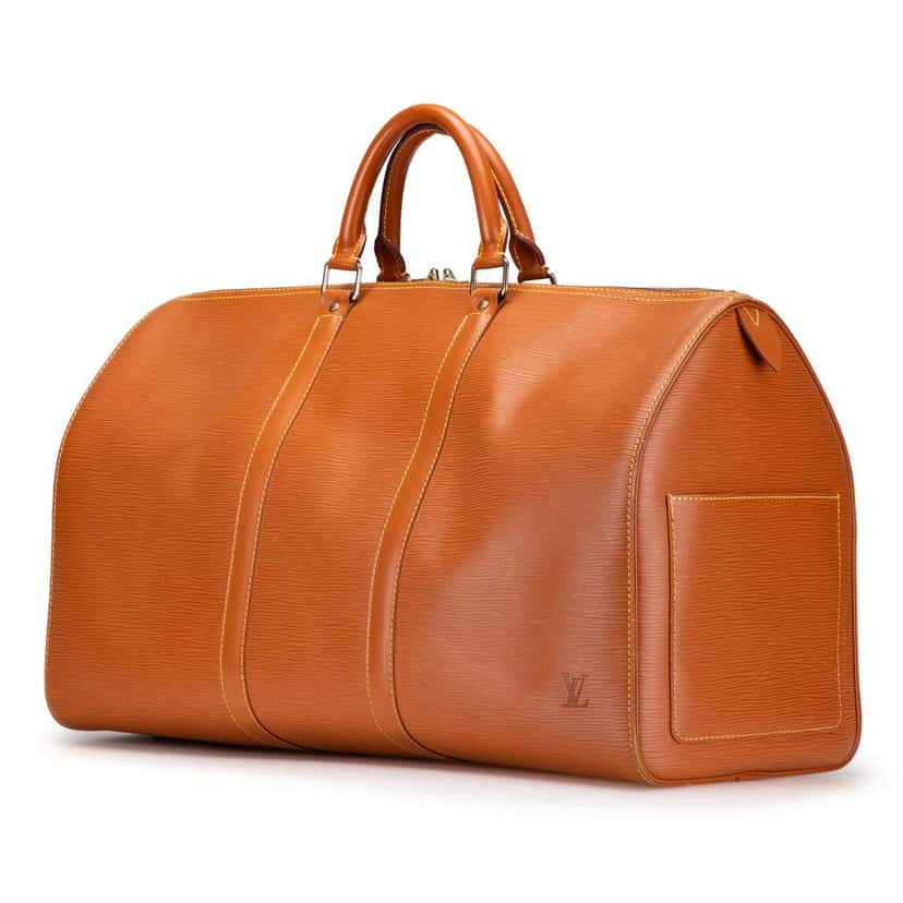 Louis Vuitton Epi Keepall 50 Brown Leather Good condition - Back View