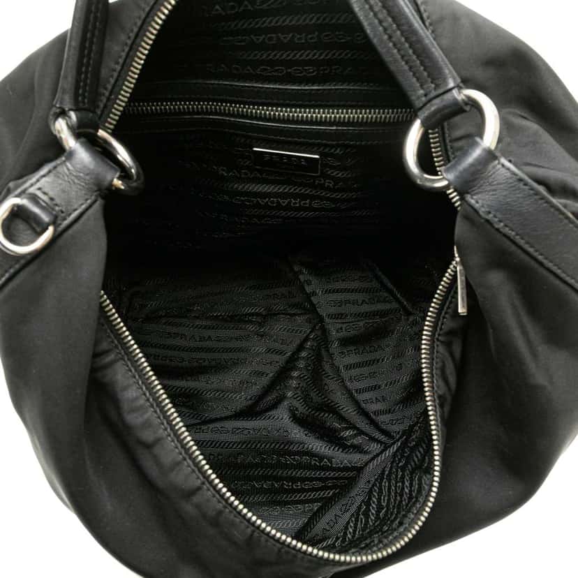 Prada Tessuto Hobo Black Good condition - Model View