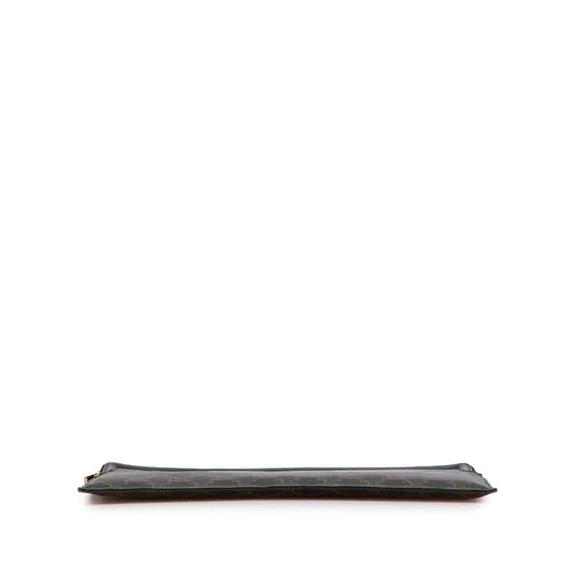 Celine Large Triomphe Coated Canvas Clutch Brown Canvas Good condition - Inside View