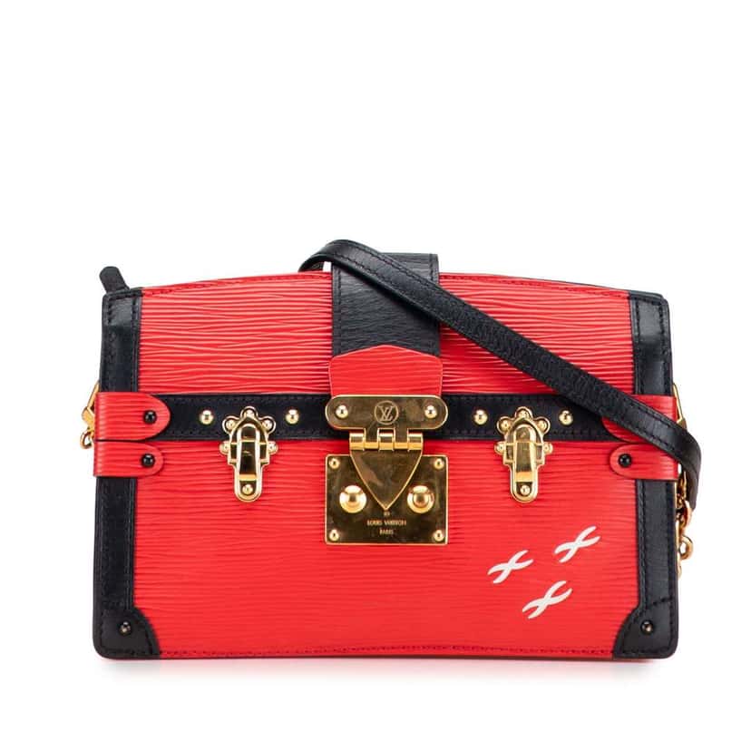 Louis Vuitton Epi Trunk Clutch Red Leather Very good condition - Front View