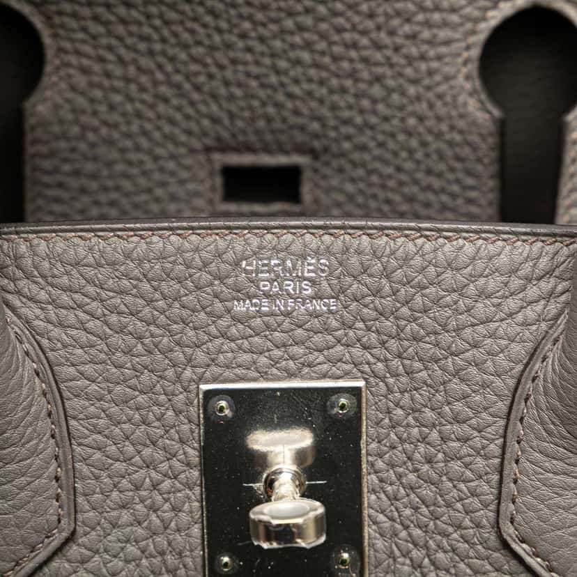 Hermès Togo Birkin Retourne 30 Grey Leather Good condition - Box View