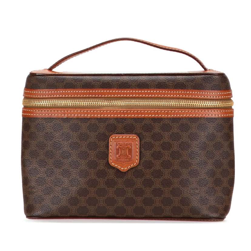 Celine Macadam Coated Canvas Vanity Bag Brown Canvas Good condition - Front View