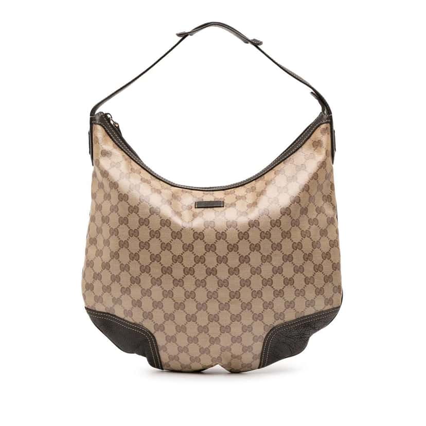 Gucci GG Crystal Princy Hobo Brown Canvas Good condition - Front View