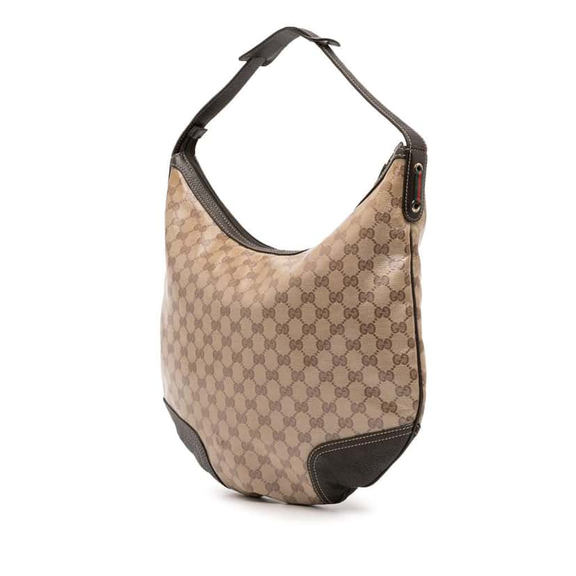 Gucci GG Crystal Princy Hobo Brown Canvas Good condition - Back View