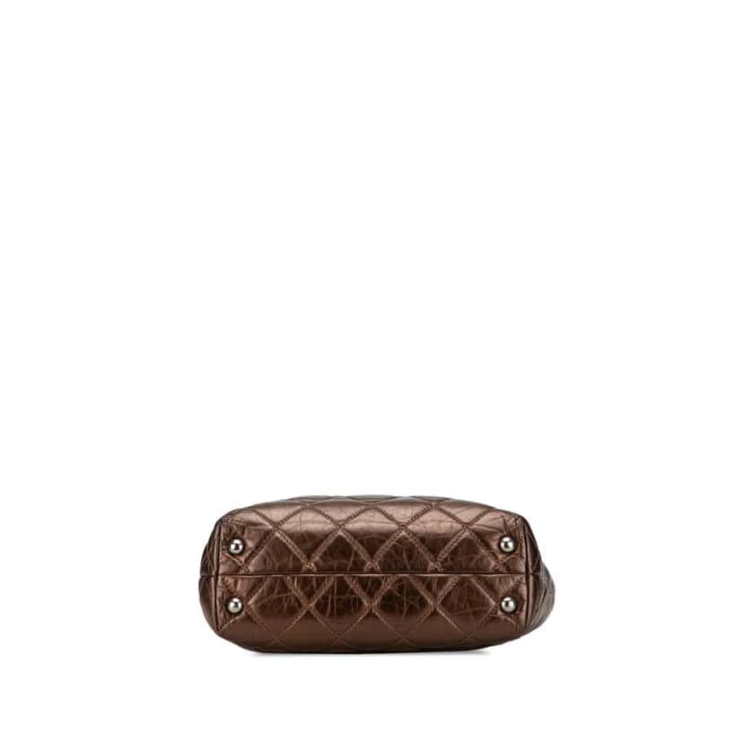 Chanel Reissue 2.55 Quilted Metallic Aged Calfskin Tote Brown Leather Good condition - Inside View