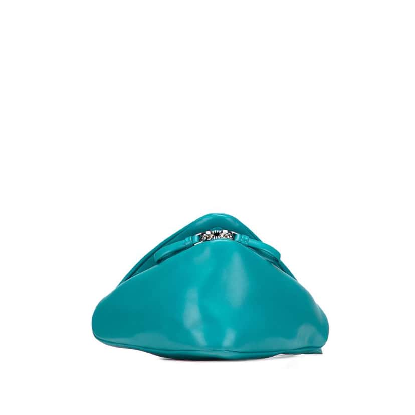 Prada Nappa Padded Signaux Triangle Satchel Blue Leather Good condition - Inside View