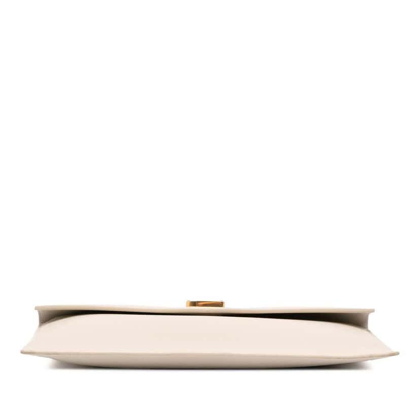 Saint Laurent Grain De Poudre Uptown Pouch White Leather Good condition - Inside View