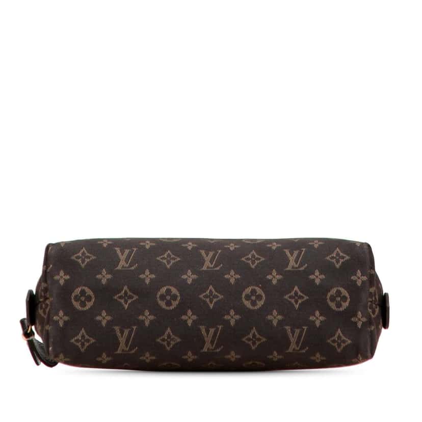 Louis Vuitton Monogram Mini Lin Cosmetic Pouch Brown Canvas Good condition - Inside View