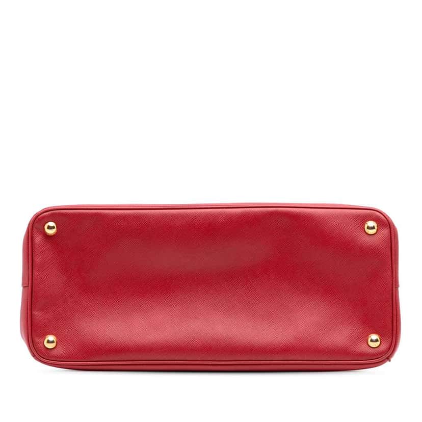 Prada Large Saffiano Lux Galleria Double Zip Satchel Red Leather Very good condition - Inside View