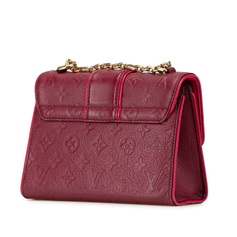 Louis Vuitton Monogram Empreinte Saint Sulpice BB Red Leather Good condition - Back View