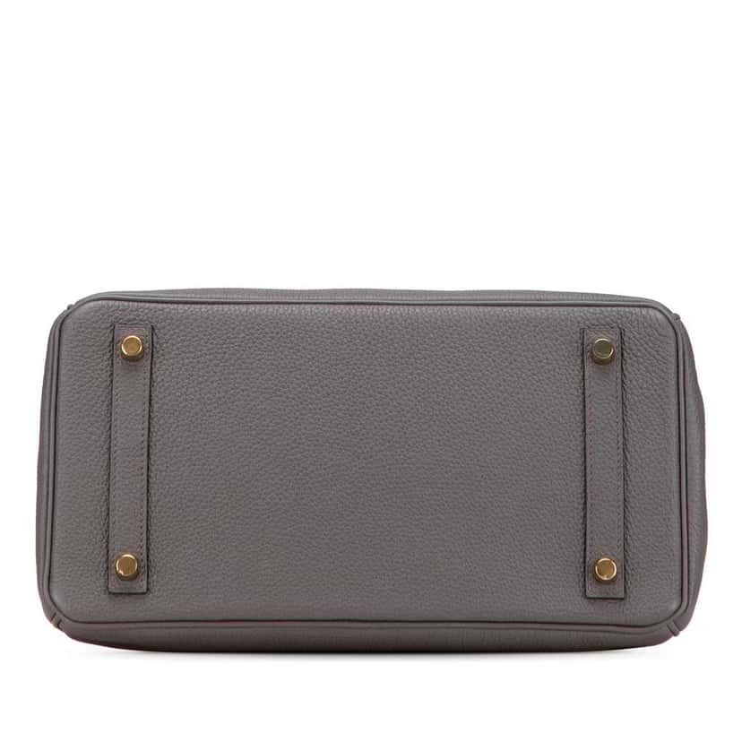 Hermès Togo Birkin Retourne 30 Grey Leather Good condition - Inside View