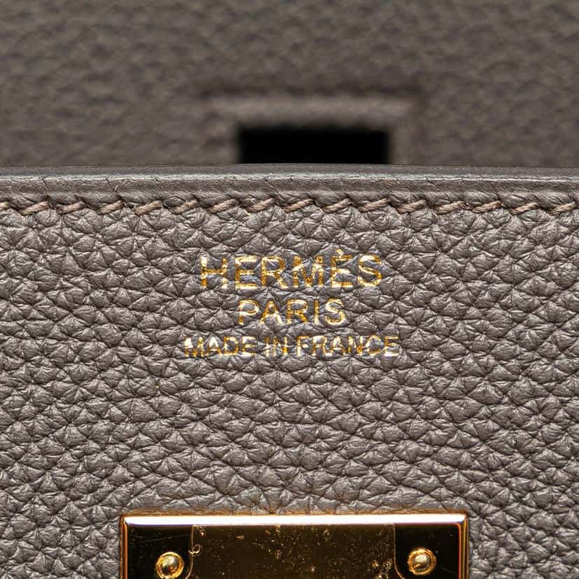 Hermès Togo Birkin Retourne 30 Grey Leather Good condition - Box View