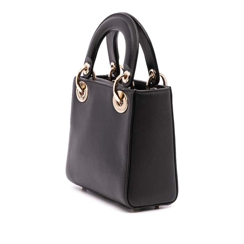 Dior Niki De Saint Phalle Mini Calfskin Heart Lady Dior Black Leather Good condition - Back View