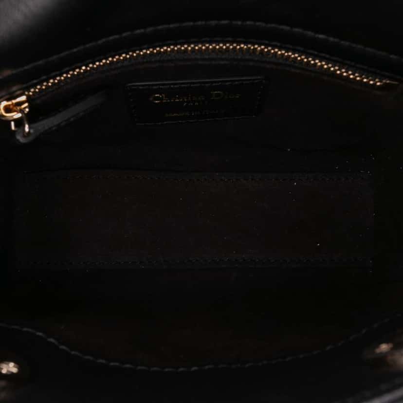 Dior Niki De Saint Phalle Mini Calfskin Heart Lady Dior Black Leather Good condition - Model View