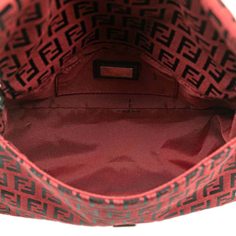 Fendi Mini Zucchino Canvas Mamma Forever Red Canvas Good condition - Model View