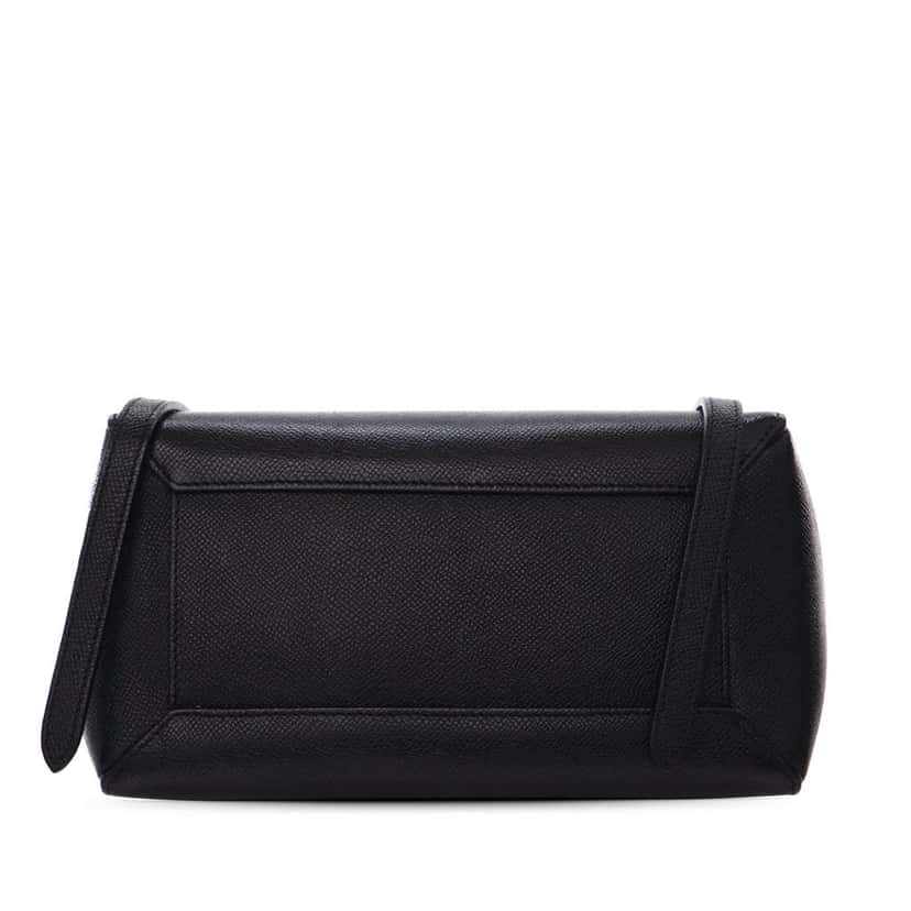 Celine Micro Grained Calfskin Belt Bag Black Leather Good condition - Inside View