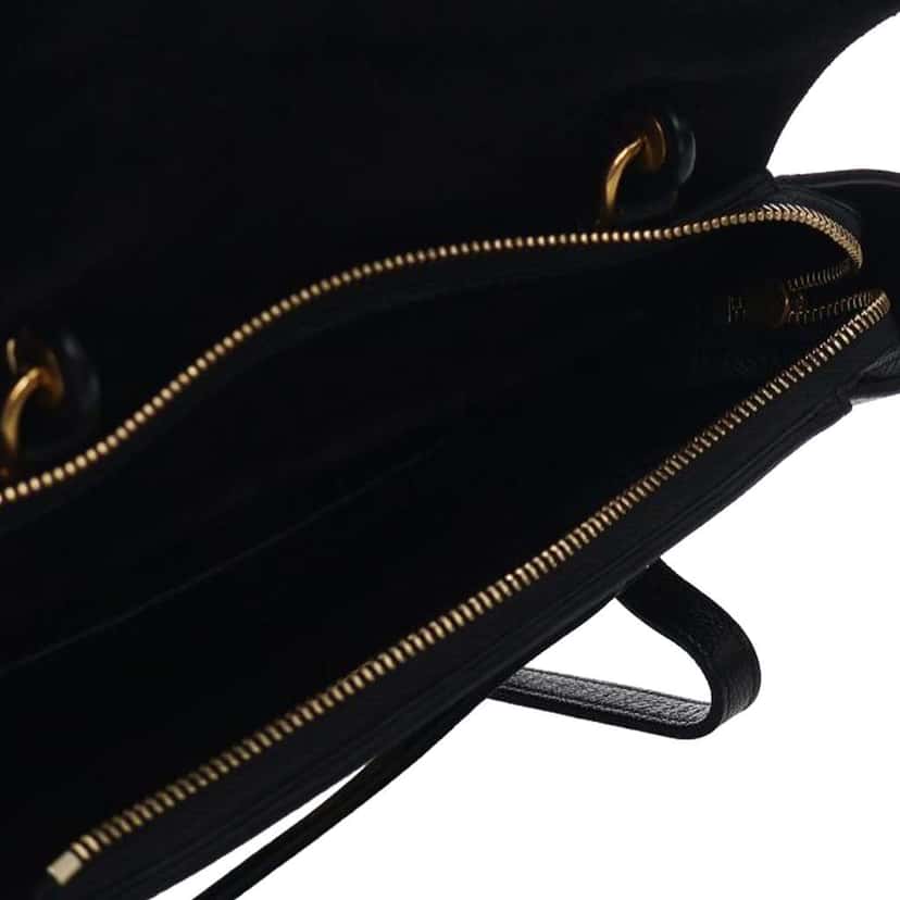 Celine Micro Grained Calfskin Belt Bag Black Leather Good condition - Model View