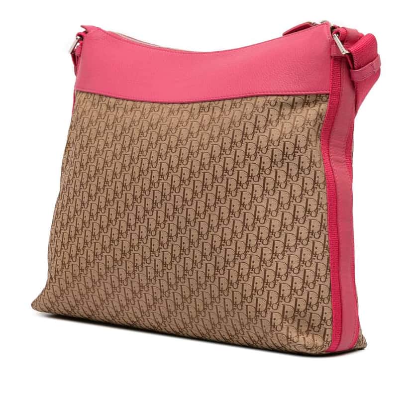 Dior Diorissimo Trotter Canvas Street Chic Crossbody Brown Canvas Good condition - Back View