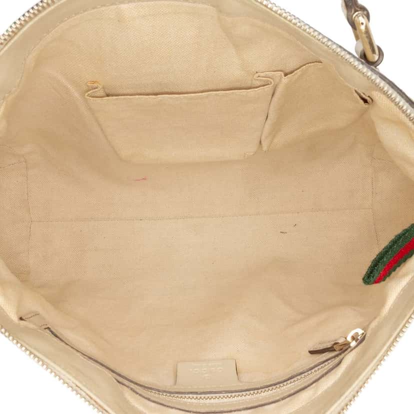 Gucci Small GG Canvas Web Mayfair Satchel Brown Canvas Fair condition - Model View