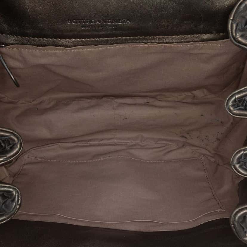 Bottega Veneta Nappa Intrecciato Flap Crossbody Brown Leather Good condition - Model View