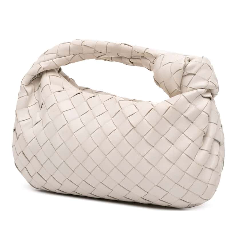 Bottega Veneta Mini Nappa Intrecciato Jodie White Leather Good condition - Back View
