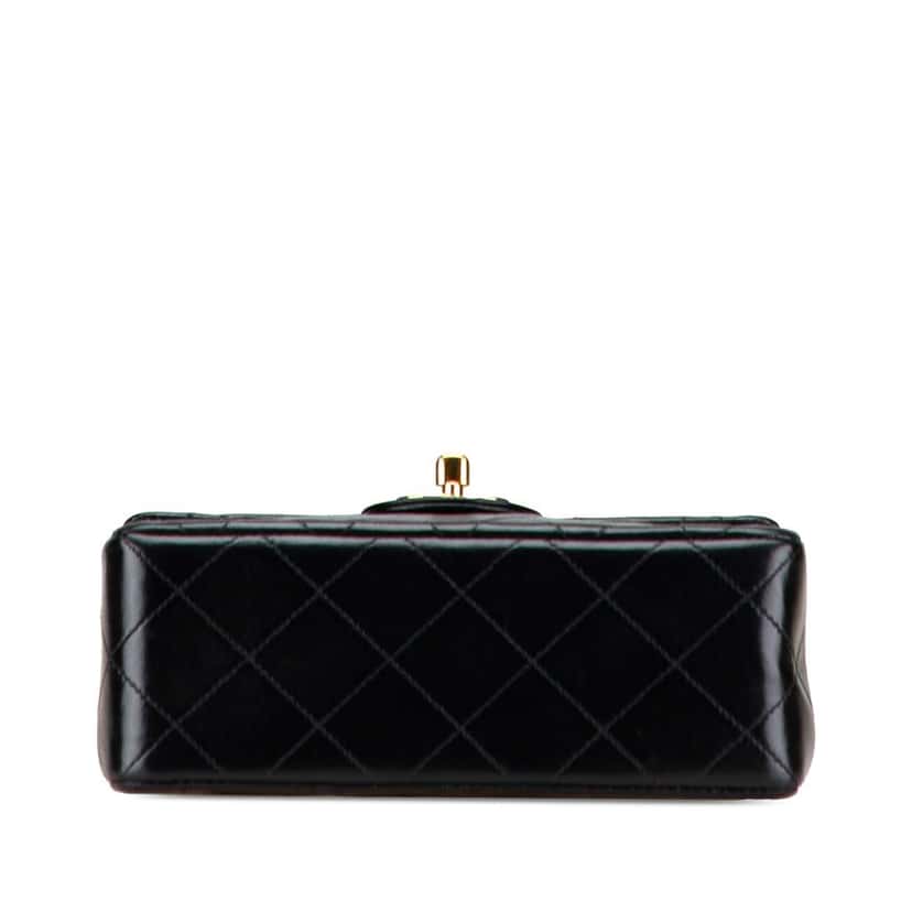 Chanel Mini Square Classic Lambskin Single Flap Black Leather Good condition - Inside View