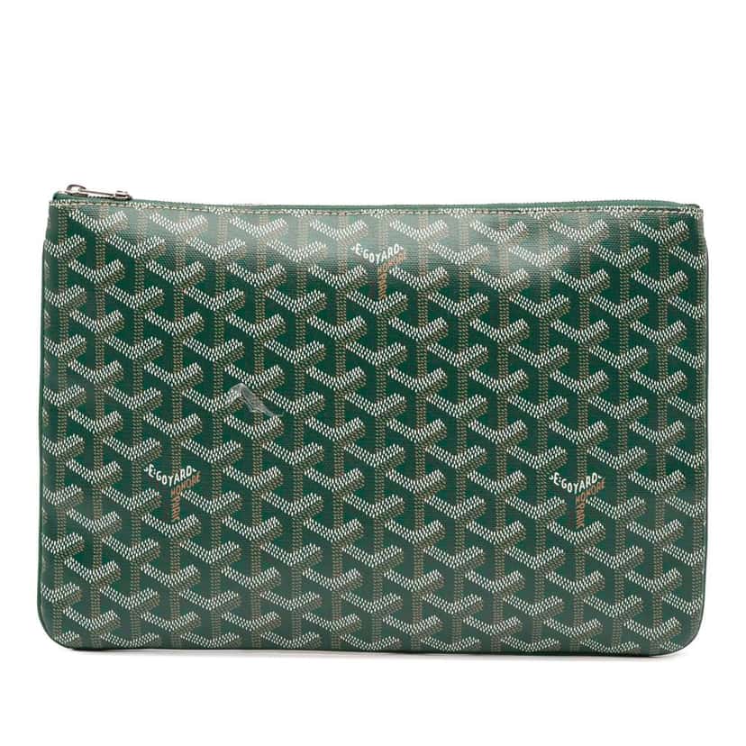Goyard Goyardine Senat MM Green Canvas Good condition - Front View