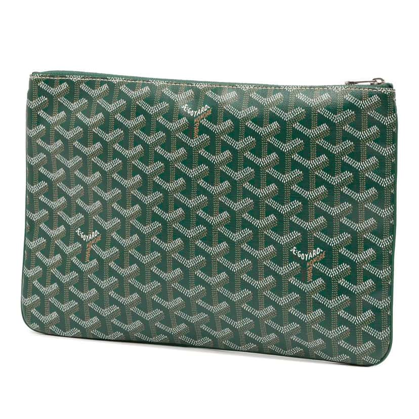 Goyard Goyardine Senat MM Green Canvas Good condition - Back View