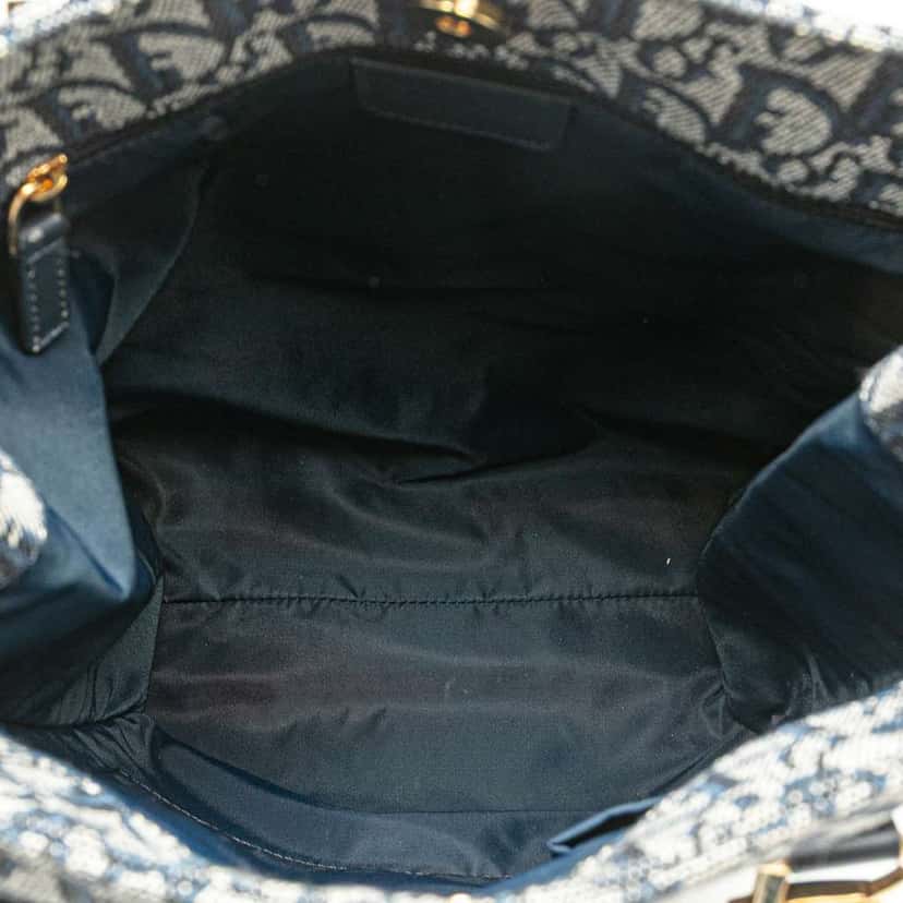 Dior Diorissimo Trotter Canvas Tote Blue Canvas Very good condition - Model View