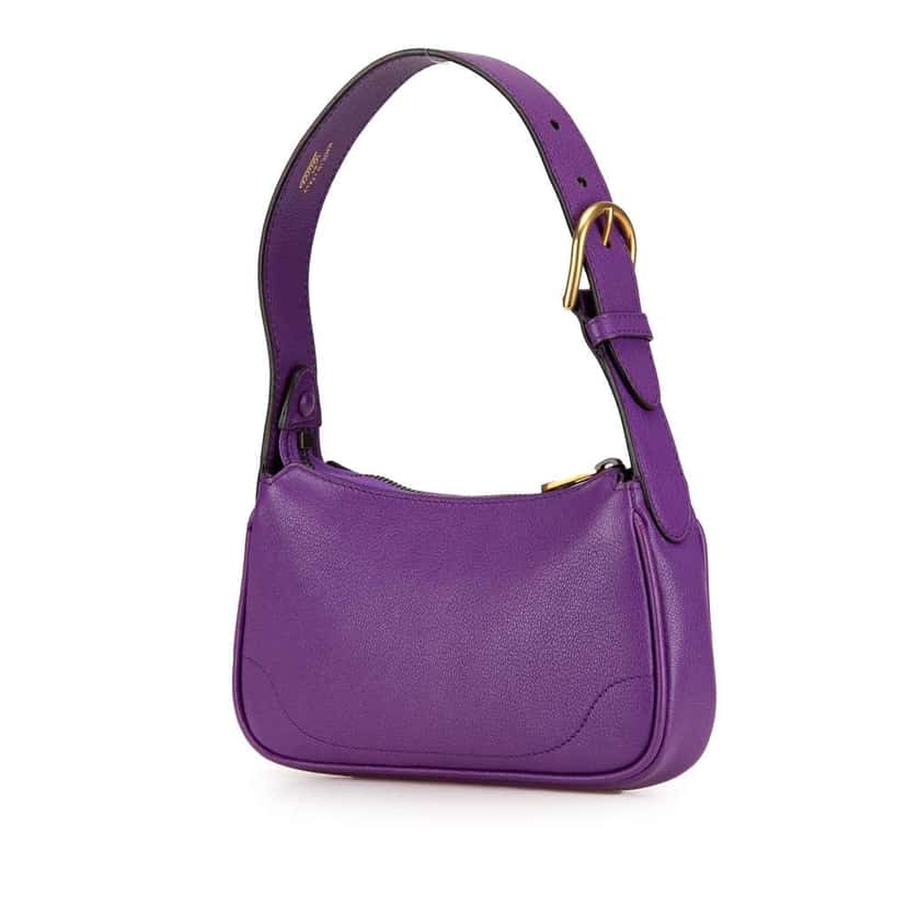 Gucci Mini Leather Aphrodite Shoulder Bag Purple Leather Good condition - Back View