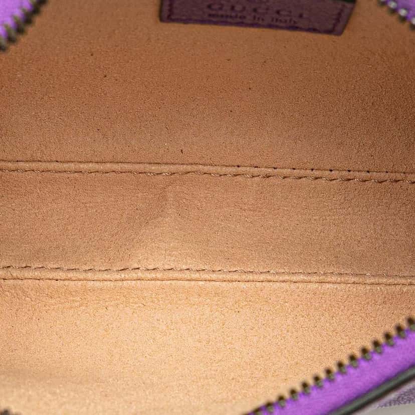 Gucci Mini Leather Aphrodite Shoulder Bag Purple Leather Good condition - Model View